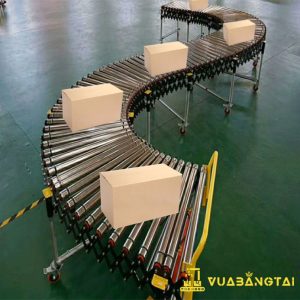 Ứng dụng băng tải con lăn xếp